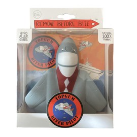 TOPGUM Biter Pilot Airplane Teething Toy 100% Natural Havea Rubber