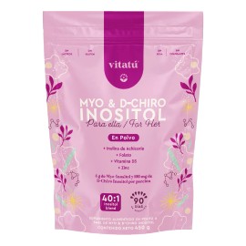Suplemento en polvo Vitatú Suplemento Myo Y D-chiro Inositol x 450g
