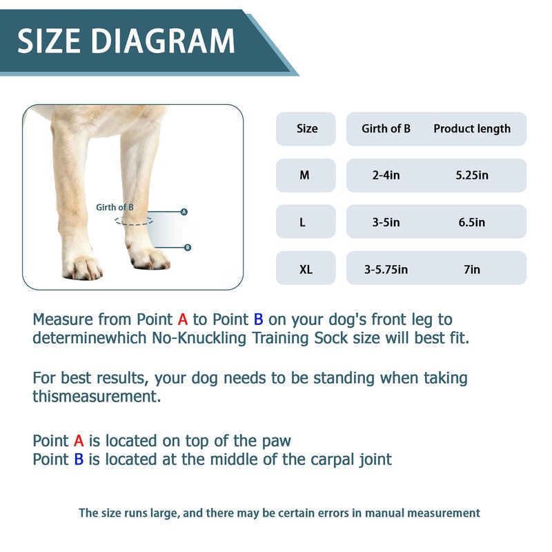 HAPPYHAO Dog Knuckling Brace, Dog Toe Grips for Wrist Arthritis,