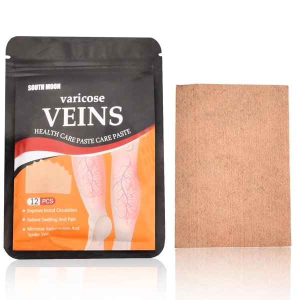 Varicose Veins Treatment for Legs, 12PCS Varicose Veins Patch, Spider Veins Removal for Legs Treatment Patch, Relief Leg Pain Strengthen Capillary Health & Improve Blood Circulation