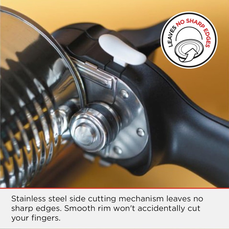 Kuhn Rikon Can Opener with Lid-Lifting Pincers, Tin Opener with