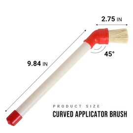 Calvana [2 Pack] Curved Applicator Brush for Tire Mounting Paste - 11" Plastic Handle - 45-Degree Angled Brush for Easy Application of Paste-Style Tire Lubricants