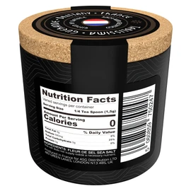 Fleur de Sel - Premium Sea salt from Guerande France - Flaky Sea Salt from the Celtic Sea - Salt Cork box - 3.5 Oz (100g)