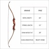 PMZ Archery Field Hunting Bow Recurve 60 Inch 20 60