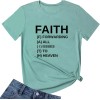 Women Faith Round Neck Printed Graphic Short Sleeve Cute Funny