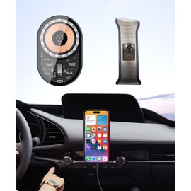 Masergogo Wireless Charging car Phone Holder for Mazda 3 2019-2025 Auto Accessories Navigation Bracket Interior Decoration Mobile Cell Phone Mount, 360° Rotation
