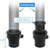 XCWT Pool Umbrella Pole Stabilizer Sleeve Adapter - Fit 1.5"