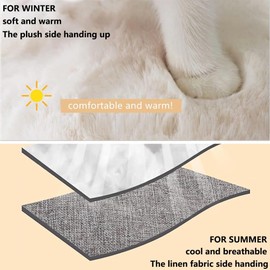 Reversible Cat Hammock for Cage Hanging, Soft Sleeping Bed for Kittens and Small Pets, Features Hardwood Spreader Bars, Portable Hammock can be Tied Between Trees or Posts (Grey+White, Small)