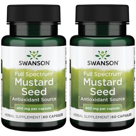 Swanson Full Spectrum Mustard Seed 400 Milligrams 60 Capsules (2 Pack)