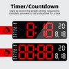 Fuloon Digital Wall Clock, 13'' Large Digital Clock Remote Control,
