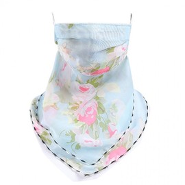 International Sun Protection Mask - Golf, Cycling, Running Face Cover (Triangle Towel Style) 157093/Bt009 (Flowers in Mist) 50ea