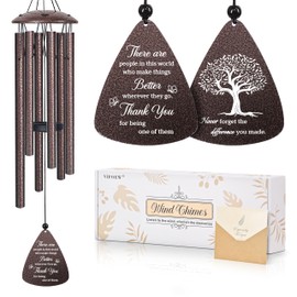 Thank You Gifts for Women Men, 32" Wind Chimes Thank You Gift, Appreciation Gifts for Employee Coworkers Pastor Teachers Colleague, Thanksgiving Day Hostess Gift for Family Friends, Home Decor
