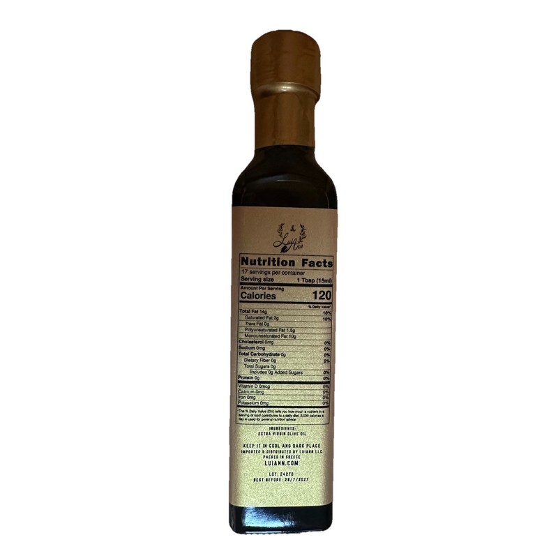 LuiAnn Organic Unfiltered Early Harvest Extra Virgin Olive Oil-First Cold