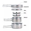 AIMALL 8PC Stainless Steel Camping Cookware Set, Lightweight & Durable