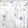 Gibelle 3 in 1 Shower Curtain Set, Grey Watercolor Floral
