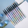 9pcs Gradient Handle Portable Nail Art Brush DIY Flower Pattern