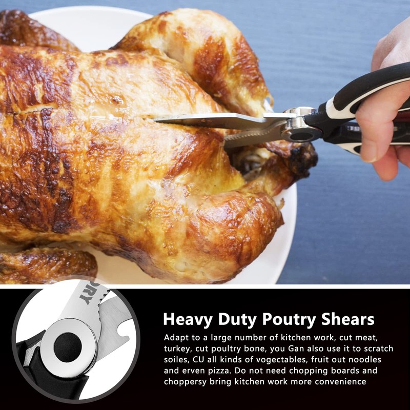 Kitory Premium Kitchen Shears 2-Pack Kitchen Scissors Ultra Sharp Shears,