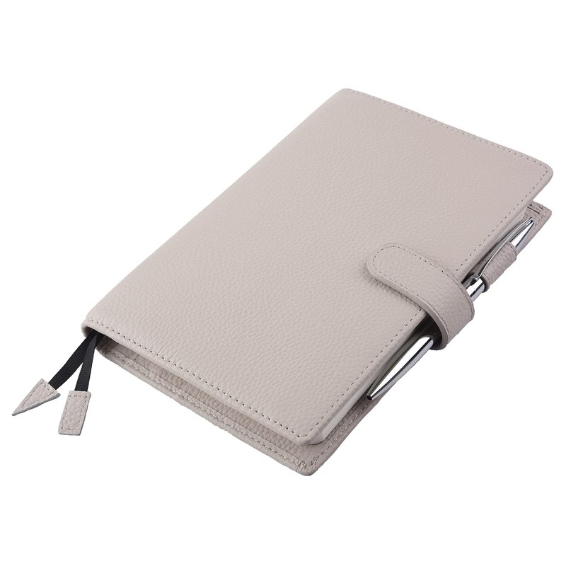 Genuine Leather b6 Planner Cover,Personal Organizer with Pen Loop,Card Slots,Zipper