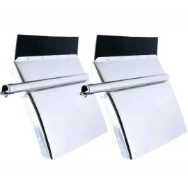 BLVD 24″X24″ Stainless Steel Quarter Fender For Semi Truck Freightliner Peterbilt VNL