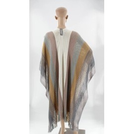 Accessory Street New Nordstroms Accessory Street Striped Topper Ruana Nwt #R94