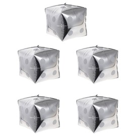 Ciieeo 5pcs Aluminum Foil Dice Balloons for Party Decorations Theme Cube Balloons Lightweight and Easy to Inflate for Birthday Game Events and Festivals