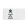 'Keep Calm and Play Bowls' Pill Box with Tablet Splitter