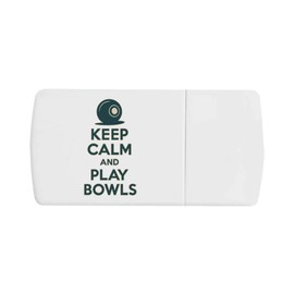 'Keep Calm and Play Bowls' Pill Box with Tablet Splitter (PI00035299)