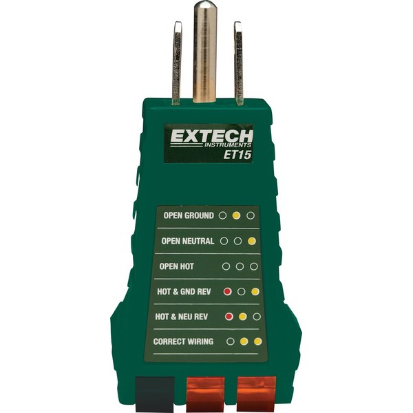 Extech ET15 Receptacle Tester, green