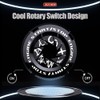 Tybasthe Rotary Push Start Button Cover, Evil Smiley Car Accessories
