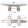 VEITHI 6 inch 316 Stainless Steel Dock Cleat Marine Boat
