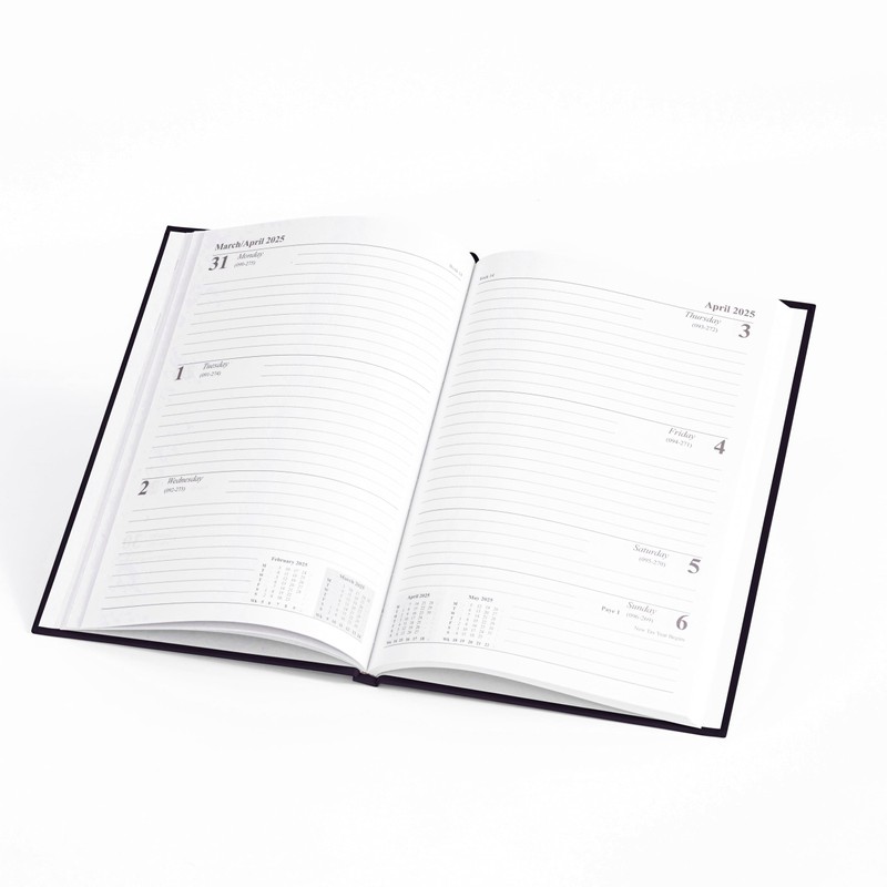 evelay 2025 Diary A4 Week to View Hardback Planner Organiser
