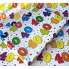 40th Birthday Wrapping Paper, 2 Sheets and 1 Matching Tag