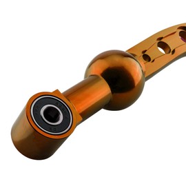 VMS RACING Dual Bend SHORT THROW SHIFTER in ORANGE CNC Aluminum Compatible with Honda Civic CX LX DX EX Si CRX CTR iTR VTEC V-TEC LS GS GSR 2DR 4 DR 2 4 Door Coupe Hatchback HB JDM 88-00