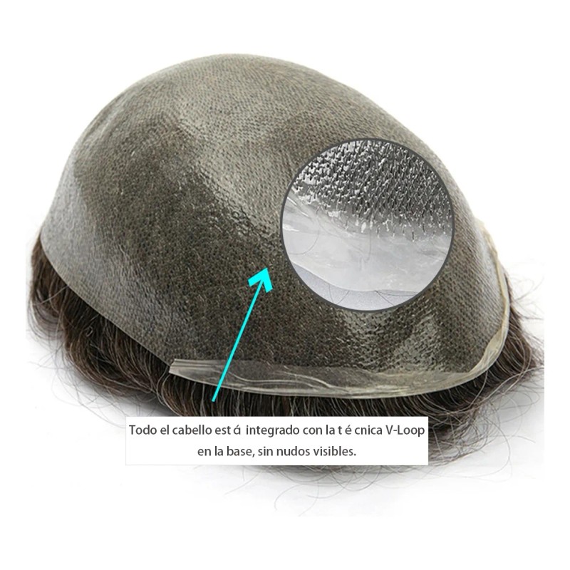 Protesis Capilar Indetectable Cabello 100% Humano