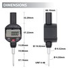 Clockwise Tools IP65 Grade Digital Indicator, DPIR-0105, 0-1 Inch/25.4mm, Inch/Metric