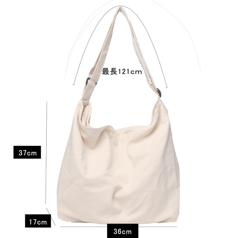 Annlaite 2137 Canvas Tote Bag, Large Capacity, A4 Size, Men's,