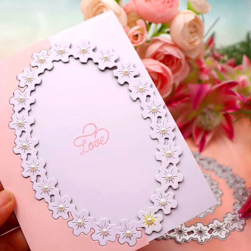 Oval Frame Die Cuts for Card Making Metal Cutting Dies