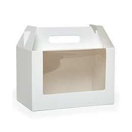 25ea - 7 X 4 X 4 White Wide Window Gable Box-Pkg