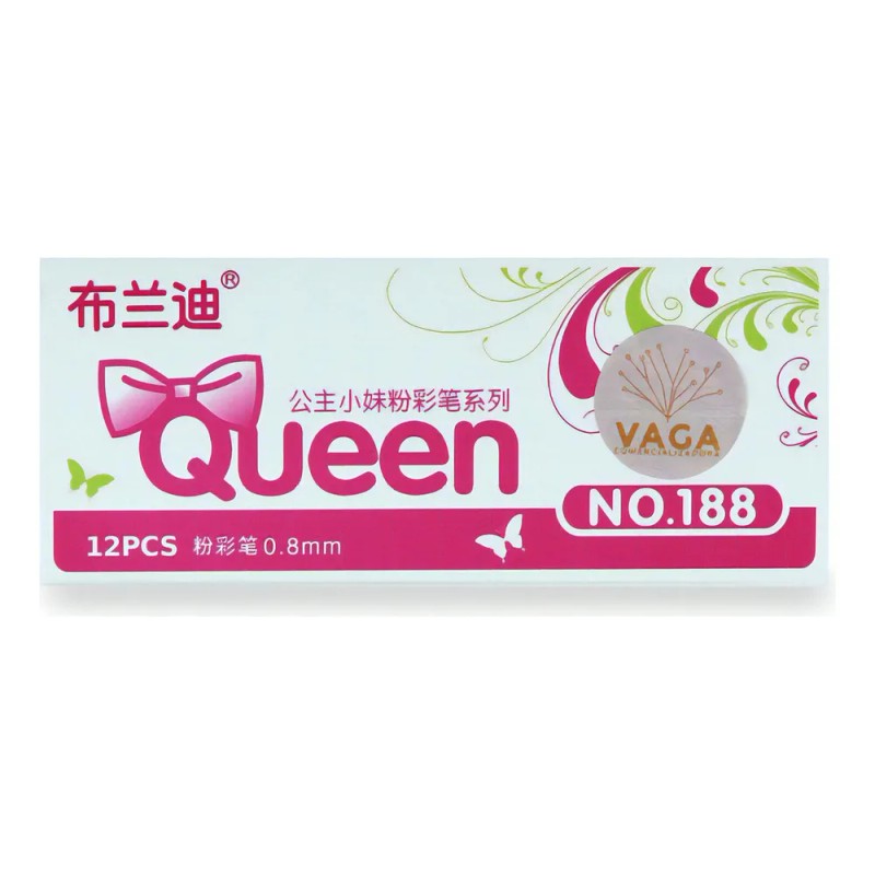 Pack 12 Bolígrafo Tinta Blanca Gel Queen Para Hoja Negra
