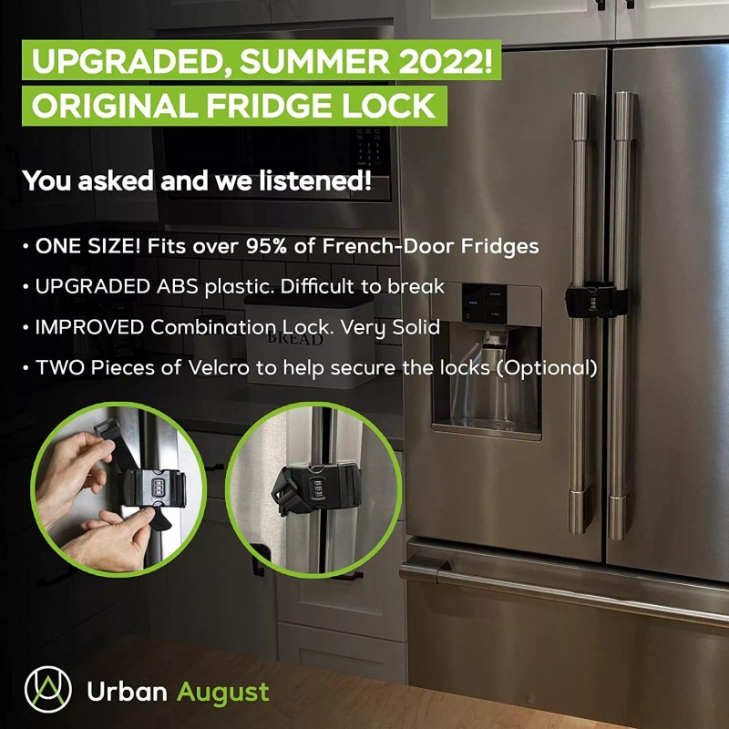 Urban August UPGRADED Refrigerator Lock for Kids & Toddlers -