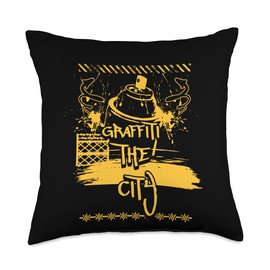 GRAFFITI SPRAY PAINT SPRAYCAN GRAFFITI MARKER GRAFFITI TIPS Throw Pillow