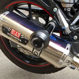 HRuizq Motorcycle Exhaust Sliders Guard Crash Engine Compatible with KTM DUKE 390,RC390,DUKE250,DUKE200,ADV 390, DUKE 390 250 200(Black)