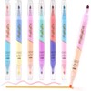 6pcs Highlighters, Aesthetic Pastel Highlighter with 12 Colors, No Bleed,
