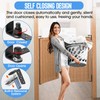 Heavy-Duty Self Closing Saloon Door Hinges, 1 Pack Black, Large