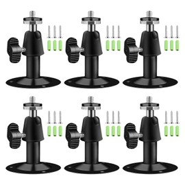 Camera Bracket Mount 6 Pcs Metal Outdoor Indoor Security Wall Mount for Oculus Sensor Arlo, Arlo Pro, CCTV Suvellicance System Metal Security Camera Bracket Mount Bracket 360° Rotation 1/4" Screw