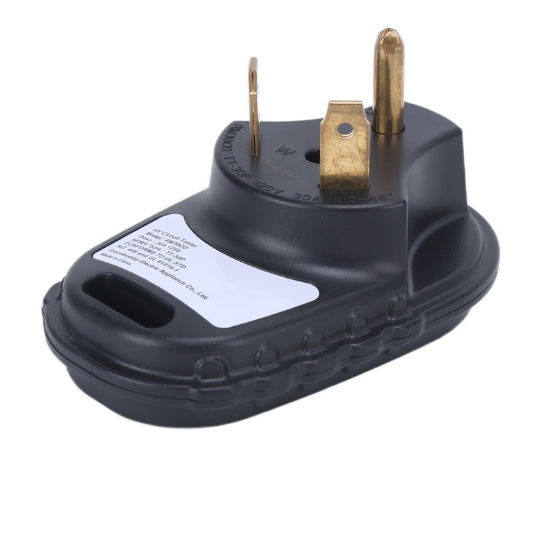 30A RV Circuit Analyzer Portable Power Tester Receptacle with LED