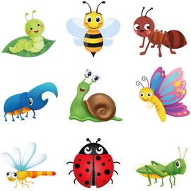 45 Pcs Bugs Bulletin Board Cutouts Insect Cutouts Bug Mini Accents Card Insect Theme Cutouts Summer Classroom Decoration Butterfly Bee Cutouts for Early Childhood Teacher Student School Party Supplies