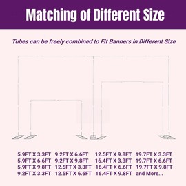 Gdrasuya10 10x20FT Backdrop Stand,Pipe and Drape Backdrop Stand for Parties,Pipe Kit Curtain Frame,Curtain Frame Stand,Studio Photography Background Support System