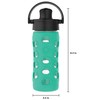 Lifefactory 12-Ounce Glass Water Bottle with Active Flip Cap and