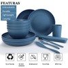 28-Piece Wheat Straw Dinnerware Sets, Microwave & Dishwasher Safe Unbreakable